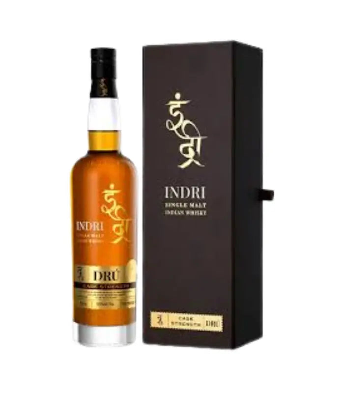 Indri Cask Strength DRU Single Malt Indian Whiskey 750mL