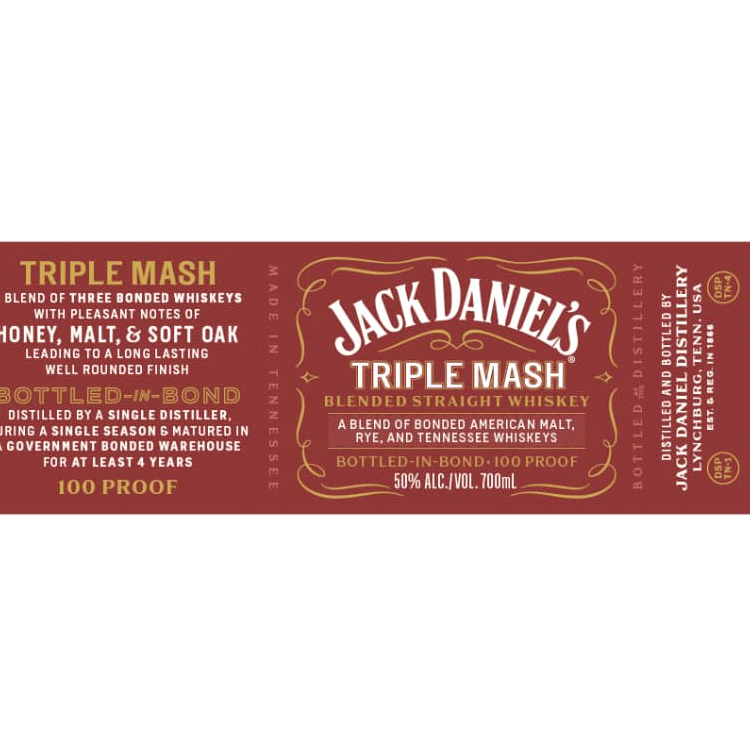 Jack Daniel's Bonded Triple Mash Bottled-In-Bond Blended Straight Whiskey